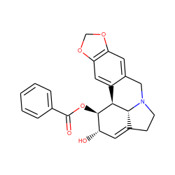 O=C(O[C@@H]1[C@@H](O)C=C2CCN3Cc4cc5c(cc4[C@H]1[C@@H]23)OCO5)c1ccccc1 ZINC000058575607