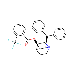 O=C(O[C@@H]1C2CCN(CC2)[C@@H]1C(c1ccccc1)c1ccccc1)c1ccccc1C(F)(F)F ZINC000653768981