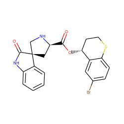 O=C(O[C@@H]1CCSc2ccc(Br)cc21)[C@H]1C[C@]2(CN1)C(=O)Nc1ccccc12 ZINC000095579711