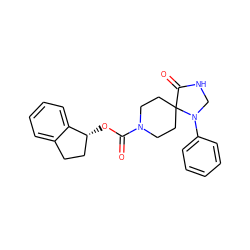 O=C(O[C@@H]1CCc2ccccc21)N1CCC2(CC1)C(=O)NCN2c1ccccc1 ZINC000013864310