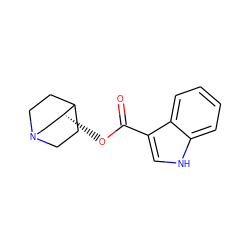 O=C(O[C@@H]1CN2CCC1CC2)c1c[nH]c2ccccc12 ZINC000026957271