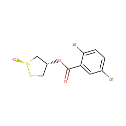 O=C(O[C@@H]1CS[S@@+]([O-])C1)c1cc(Br)ccc1Br ZINC000096283328