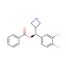 O=C(O[C@H](c1ccc(Cl)c(Cl)c1)C1CNC1)c1ccccc1 ZINC000206914520