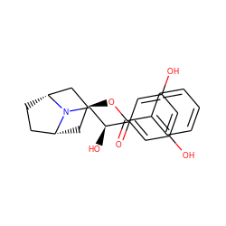 O=C(O[C@H]1C[C@@H]2CC[C@H](C1)N2C[C@H](O)c1cc(O)cc(O)c1)c1ccccc1 ZINC000101644946