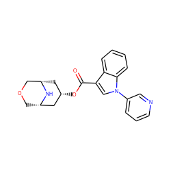 O=C(O[C@H]1C[C@H]2COC[C@@H](C1)N2)c1cn(-c2cccnc2)c2ccccc12 ZINC001772574501