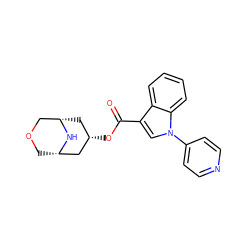 O=C(O[C@H]1C[C@H]2COC[C@@H](C1)N2)c1cn(-c2ccncc2)c2ccccc12 ZINC001772576267