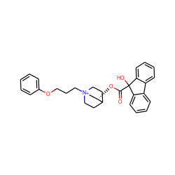 O=C(O[C@H]1C[N+]2(CCCOc3ccccc3)CCC1CC2)C1(O)c2ccccc2-c2ccccc21 ZINC000043121607