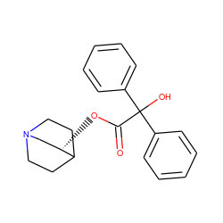 O=C(O[C@H]1CN2CCC1CC2)C(O)(c1ccccc1)c1ccccc1 ZINC000000057478