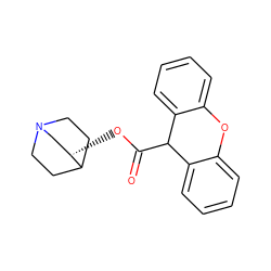 O=C(O[C@H]1CN2CCC1CC2)C1c2ccccc2Oc2ccccc21 ZINC000000534282