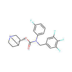 O=C(O[C@H]1CN2CCC1CC2)N(Cc1cc(F)c(F)c(F)c1)c1cccc(F)c1 ZINC000003965738