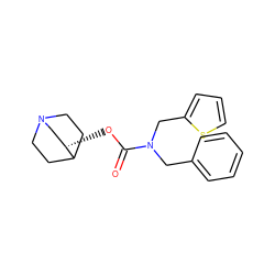 O=C(O[C@H]1CN2CCC1CC2)N(Cc1ccccc1)Cc1cccs1 ZINC000071340606