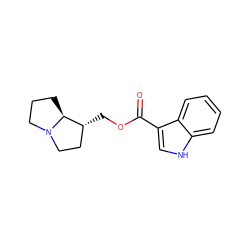 O=C(OC[C@@H]1CCN2CCC[C@@H]12)c1c[nH]c2ccccc12 ZINC000028569281