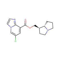 O=C(OC[C@@H]1CCN2CCC[C@@H]12)c1cc(Cl)cn2ccnc12 ZINC000013681108