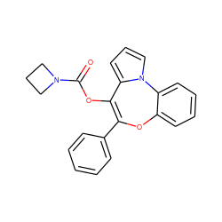 O=C(OC1=C(c2ccccc2)Oc2ccccc2-n2cccc21)N1CCC1 ZINC000013491313