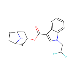 O=C(OC1C[C@@H]2CC[C@H](C1)N2)c1cn(CC(F)F)c2ccccc12 ZINC001772580853