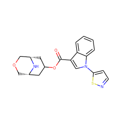 O=C(OC1C[C@H]2COC[C@@H](C1)N2)c1cn(-c2ccns2)c2ccccc12 ZINC001772648504