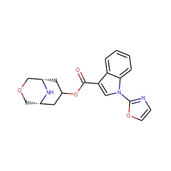 O=C(OC1C[C@H]2COC[C@@H](C1)N2)c1cn(-c2ncco2)c2ccccc12 ZINC001772585040