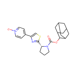 O=C(OC1C2CC3CC(C2)CC1C3)N1CCC[C@@H]1c1nc(-c2cc[n+]([O-])cc2)cs1 ZINC000147341496