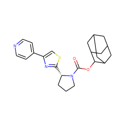 O=C(OC1C2CC3CC(C2)CC1C3)N1CCC[C@@H]1c1nc(-c2ccncc2)cs1 ZINC000147550480