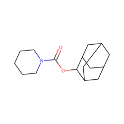 O=C(OC1C2CC3CC(C2)CC1C3)N1CCCCC1 ZINC000064527621