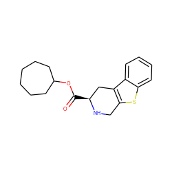 O=C(OC1CCCCCC1)[C@H]1Cc2c(sc3ccccc23)CN1 ZINC000036187804