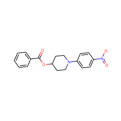 O=C(OC1CCN(c2ccc([N+](=O)[O-])cc2)CC1)c1ccccc1 ZINC000004053255