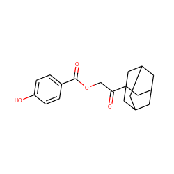 O=C(OCC(=O)C12CC3CC(CC(C3)C1)C2)c1ccc(O)cc1 ZINC000005060713