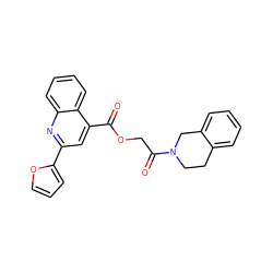 O=C(OCC(=O)N1CCc2ccccc2C1)c1cc(-c2ccco2)nc2ccccc12 ZINC000004871093