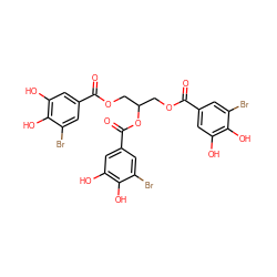 O=C(OCC(COC(=O)c1cc(O)c(O)c(Br)c1)OC(=O)c1cc(O)c(O)c(Br)c1)c1cc(O)c(O)c(Br)c1 ZINC001772601266