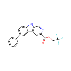 O=C(OCC(F)(F)F)c1cc2c(cn1)[nH]c1ccc(-c3ccccc3)cc12 ZINC000064528016