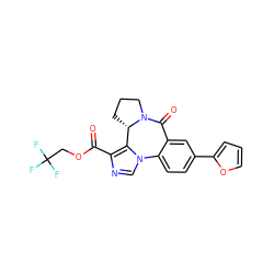 O=C(OCC(F)(F)F)c1ncn2c1[C@@H]1CCCN1C(=O)c1cc(-c3ccco3)ccc1-2 ZINC000103276022