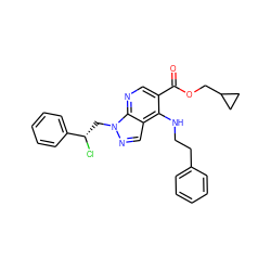 O=C(OCC1CC1)c1cnc2c(cnn2C[C@H](Cl)c2ccccc2)c1NCCc1ccccc1 ZINC000013675585