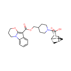 O=C(OCC1CCN(C[C@@H]2[C@H]3[C@@H]4C[C@H]2[C@H](C(=O)O)[C@@H]43)CC1)c1c2n(c3ccccc13)CCCO2 ZINC000299830097