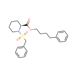 O=C(OCCCCc1ccccc1)[C@@H]1CCCCN1S(=O)(=O)Cc1ccccc1 ZINC000027560208