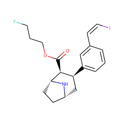 O=C(OCCCF)[C@H]1[C@@H](c2cccc(/C=C\I)c2)C[C@@H]2CC[C@H]1N2 ZINC000149577783