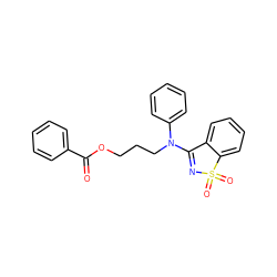 O=C(OCCCN(C1=NS(=O)(=O)c2ccccc21)c1ccccc1)c1ccccc1 ZINC000004046595