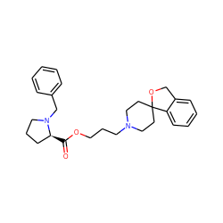 O=C(OCCCN1CCC2(CC1)OCc1ccccc12)[C@H]1CCCN1Cc1ccccc1 ZINC000071280547