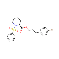 O=C(OCCCc1ccc(Br)cc1)[C@@H]1CCCCN1S(=O)(=O)c1ccccc1 ZINC000013441769