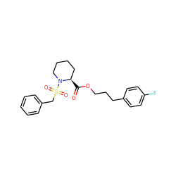 O=C(OCCCc1ccc(F)cc1)[C@@H]1CCCCN1S(=O)(=O)Cc1ccccc1 ZINC000013441783