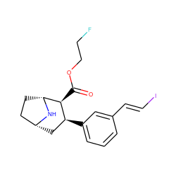 O=C(OCCF)[C@H]1[C@@H](c2cccc(/C=C/I)c2)C[C@@H]2CC[C@H]1N2 ZINC000073388454