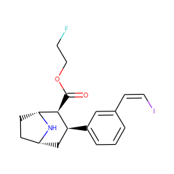 O=C(OCCF)[C@H]1[C@@H](c2cccc(/C=C\I)c2)C[C@@H]2CC[C@H]1N2 ZINC000073198715