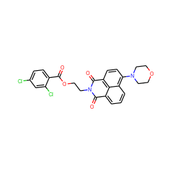 O=C(OCCN1C(=O)c2cccc3c(N4CCOCC4)ccc(c23)C1=O)c1ccc(Cl)cc1Cl ZINC000008855211