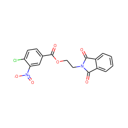 O=C(OCCN1C(=O)c2ccccc2C1=O)c1ccc(Cl)c([N+](=O)[O-])c1 ZINC000003505010