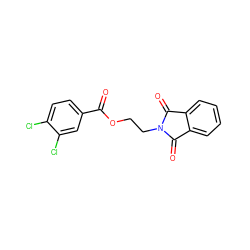 O=C(OCCN1C(=O)c2ccccc2C1=O)c1ccc(Cl)c(Cl)c1 ZINC000000948347