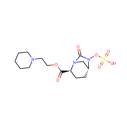 O=C(OCCN1CCCCC1)[C@@H]1CC[C@@H]2CN1C(=O)N2OS(=O)(=O)O ZINC000096168664