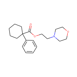 O=C(OCCN1CCOCC1)C1(c2ccccc2)CCCCC1 ZINC000025756875