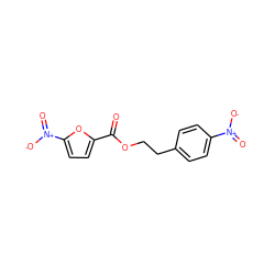 O=C(OCCc1ccc([N+](=O)[O-])cc1)c1ccc([N+](=O)[O-])o1 ZINC000050343425