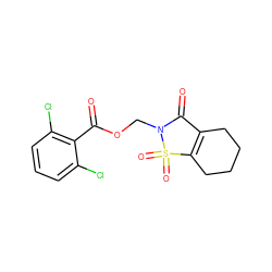 O=C(OCN1C(=O)C2=C(CCCC2)S1(=O)=O)c1c(Cl)cccc1Cl ZINC000000604914