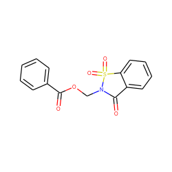 O=C(OCN1C(=O)c2ccccc2S1(=O)=O)c1ccccc1 ZINC000013738168