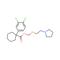 O=C(OCOCCN1CCCC1)C1(c2ccc(Cl)c(Cl)c2)CCCCC1 ZINC000026381091